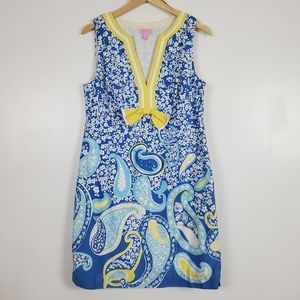 Lilly Pulitzer dress, paisley blue and yellow 10